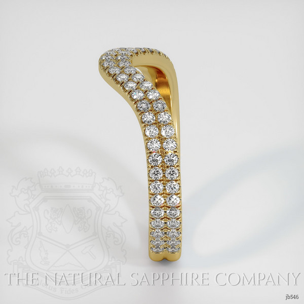 18K Yellow Gold Diamond Pave Wedding Band