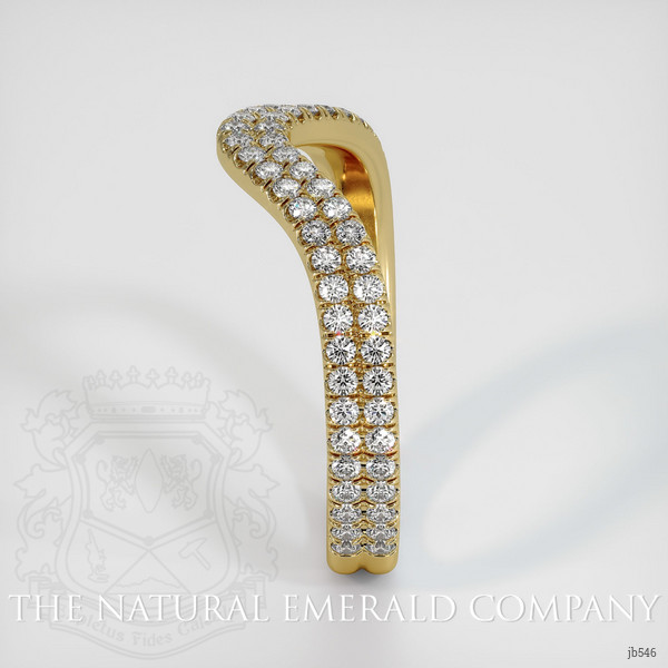 18K Yellow Gold Diamond Pave Wedding Band