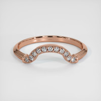 14K Rose Gold Diamond Antique Style Wedding Band Video