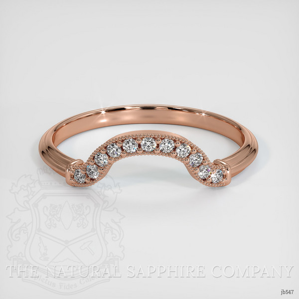 14K Rose Gold Diamond Antique Style Wedding Band