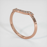 14K Rose Gold Diamond Antique Style Wedding Band Image