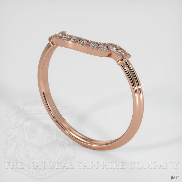 14K Rose Gold Diamond Antique Style Wedding Band