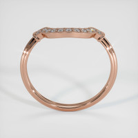 14K Rose Gold Diamond Antique Style Wedding Band Image