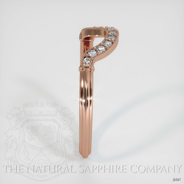 14K Rose Gold Diamond Antique Style Wedding Band
