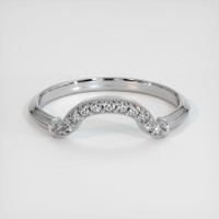 14K White Gold Diamond Antique Style Wedding Band Video