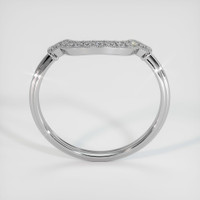 14K White Gold Diamond Antique Style Wedding Band Image