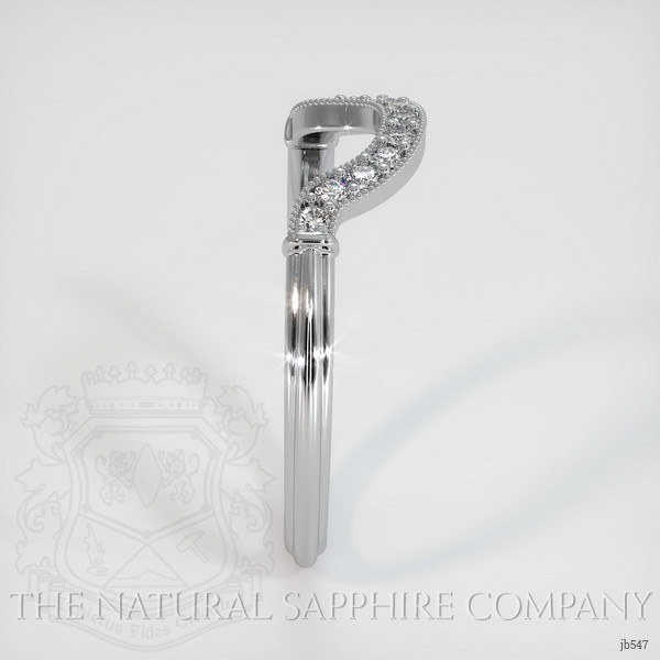 14K White Gold Diamond Antique Style Wedding Band