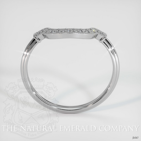 18K White Gold Diamond Antique Style Wedding Band