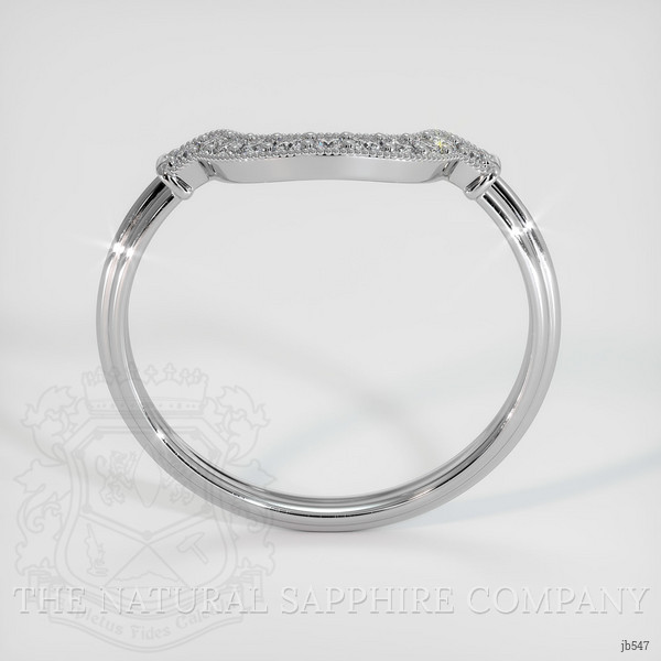 18K White Gold Diamond Antique Style Wedding Band