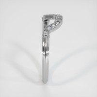 18K White Gold Diamond Antique Style Wedding Band Image