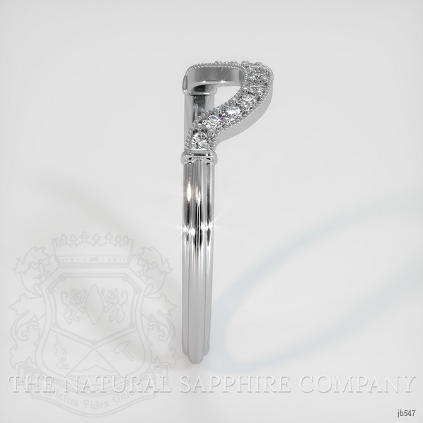18K White Gold Diamond Antique Style Wedding Band