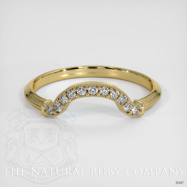 14K Yellow Gold Diamond Antique Style Wedding Band