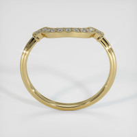 14K Yellow Gold Diamond Antique Style Wedding Band Image