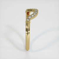 14K Yellow Gold Diamond Antique Style Wedding Band Image