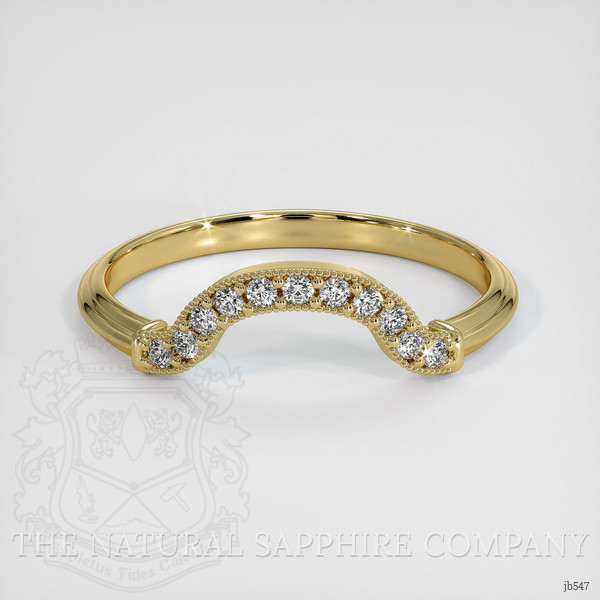 18K Yellow Gold Diamond Antique Style Wedding Band