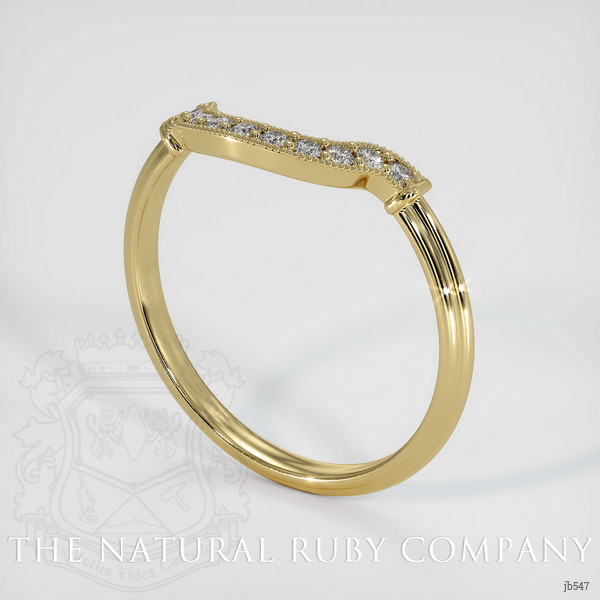 18K Yellow Gold Diamond Antique Style Wedding Band