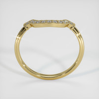 18K Yellow Gold Diamond Antique Style Wedding Band Image