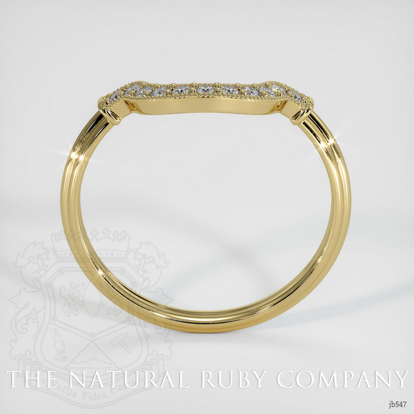18K Yellow Gold Diamond Antique Style Wedding Band