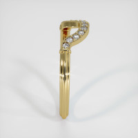 18K Yellow Gold Diamond Antique Style Wedding Band Image