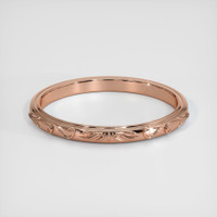 14K Rose Gold Antique Style Plain Band Video