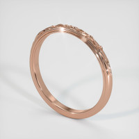 14K Rose Gold Antique Style Plain Band Image