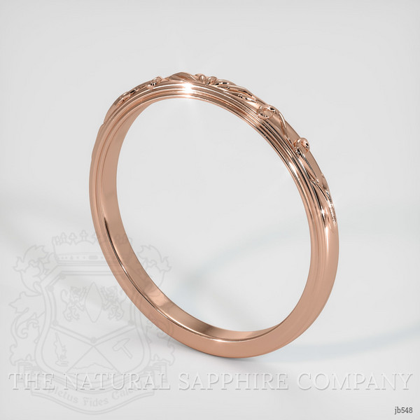14K Rose Gold Antique Style Plain Band
