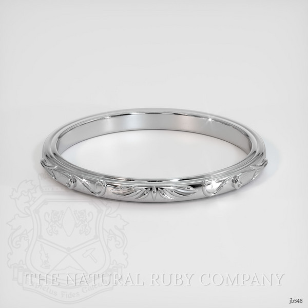 14K White Gold Antique Style Plain Band