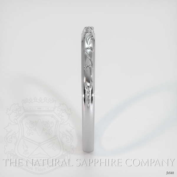 18K White Gold Antique Style Plain Band