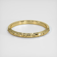 14K Yellow Gold Antique Style Plain Band Video
