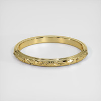 18K Yellow Gold Antique Style Plain Band Video