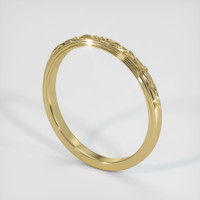 18K Yellow Gold Antique Style Plain Band Image