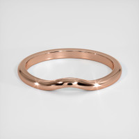 14K Rose Gold Curved Plain Band Video