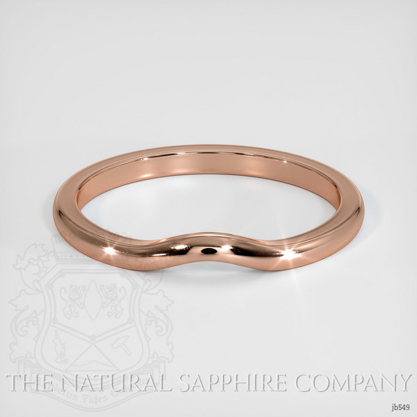 14K Rose Gold Curved Plain Band