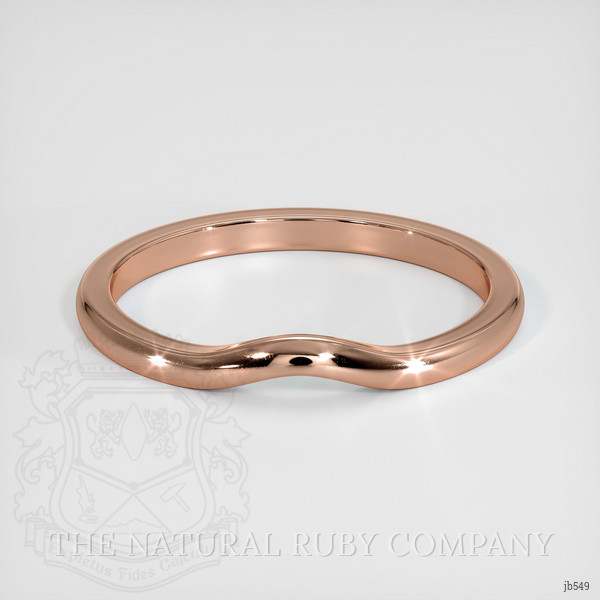 14K Rose Gold Curved Plain Band