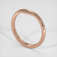 14K Rose Gold Curved Plain Band Image