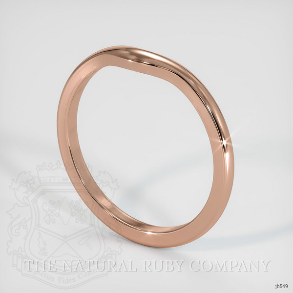 14K Rose Gold Curved Plain Band