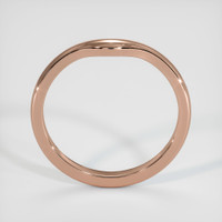 14K Rose Gold Curved Plain Band Image