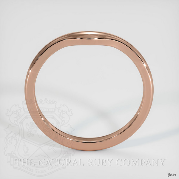 14K Rose Gold Curved Plain Band