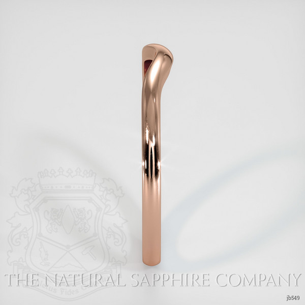 14K Rose Gold Curved Plain Band