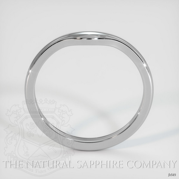 14K White Gold Curved Plain Band