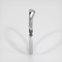 14K White Gold Curved Plain Band Image
