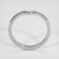 18K White Gold Curved Plain Band Image