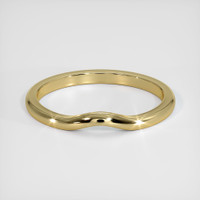 14K Yellow Gold Curved Plain Band Video