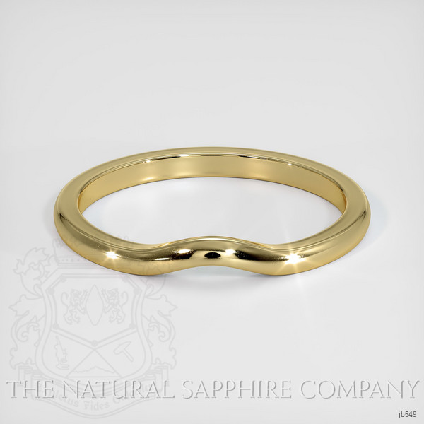 14K Yellow Gold Curved Plain Band