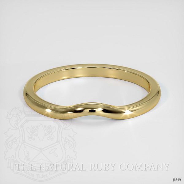 14K Yellow Gold Curved Plain Band