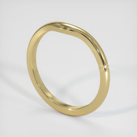 14K Yellow Gold Curved Plain Band Image