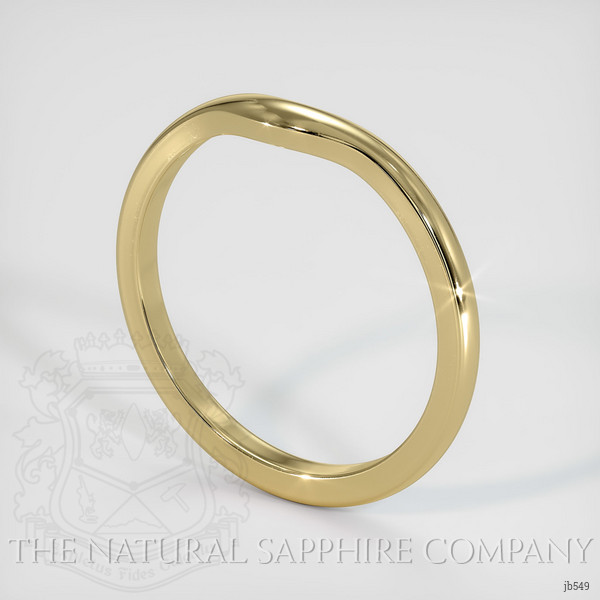 14K Yellow Gold Curved Plain Band