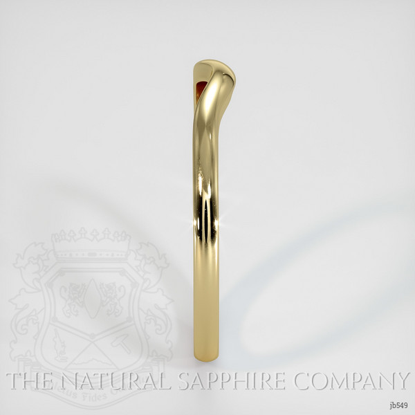 14K Yellow Gold Curved Plain Band