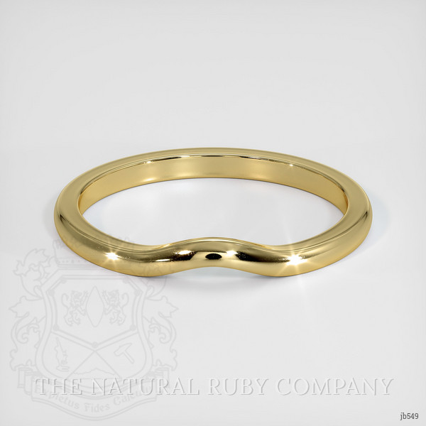 18K Yellow Gold Curved Plain Band