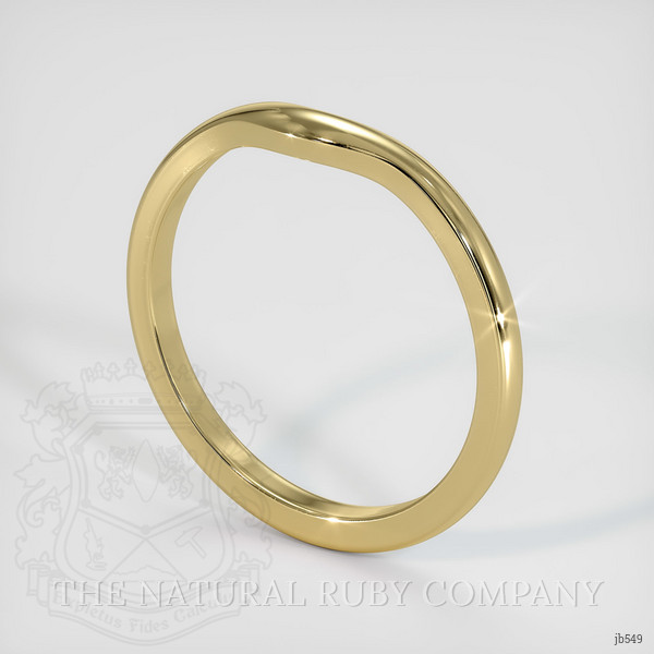18K Yellow Gold Curved Plain Band
